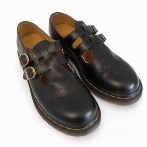 DR. MARTENS Double Buckle Mary Jane Leather Shoes Chunky Sole